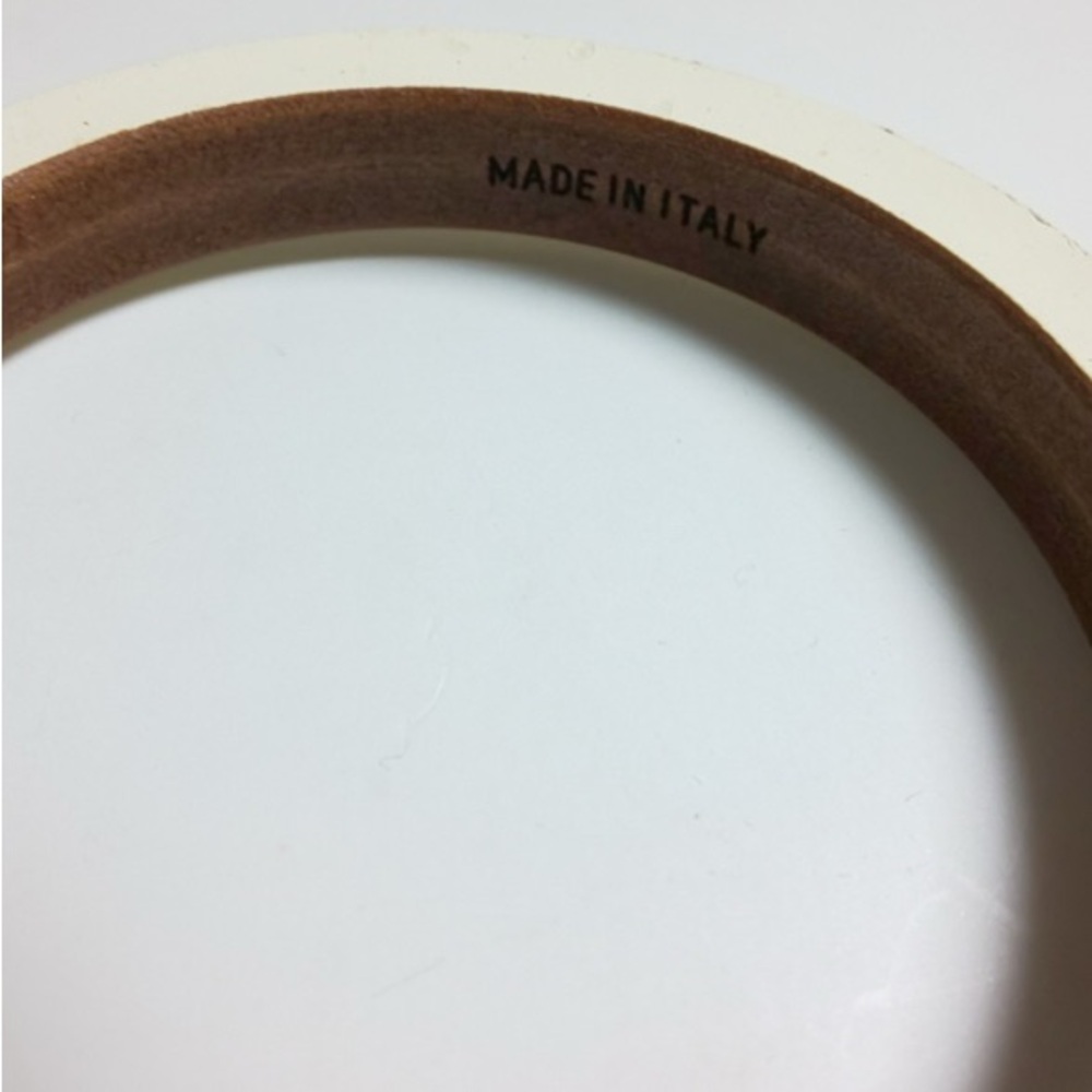 Fendi White Leather Vintage Bracelet with Gold Accent - EUC - Picture 7 of 9